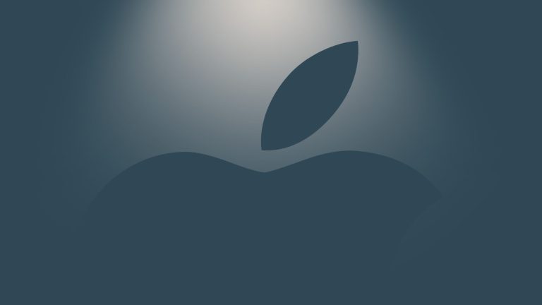 Apple-Logo-Spotlight-Blue